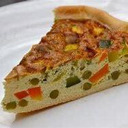 Vegetable and cheese Quiche
